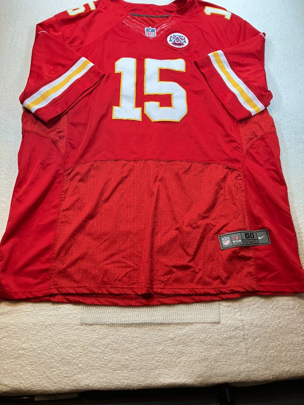 Nike Kansas City Chiefs Patrick Mahomes 15 On Field Jersey Size 60